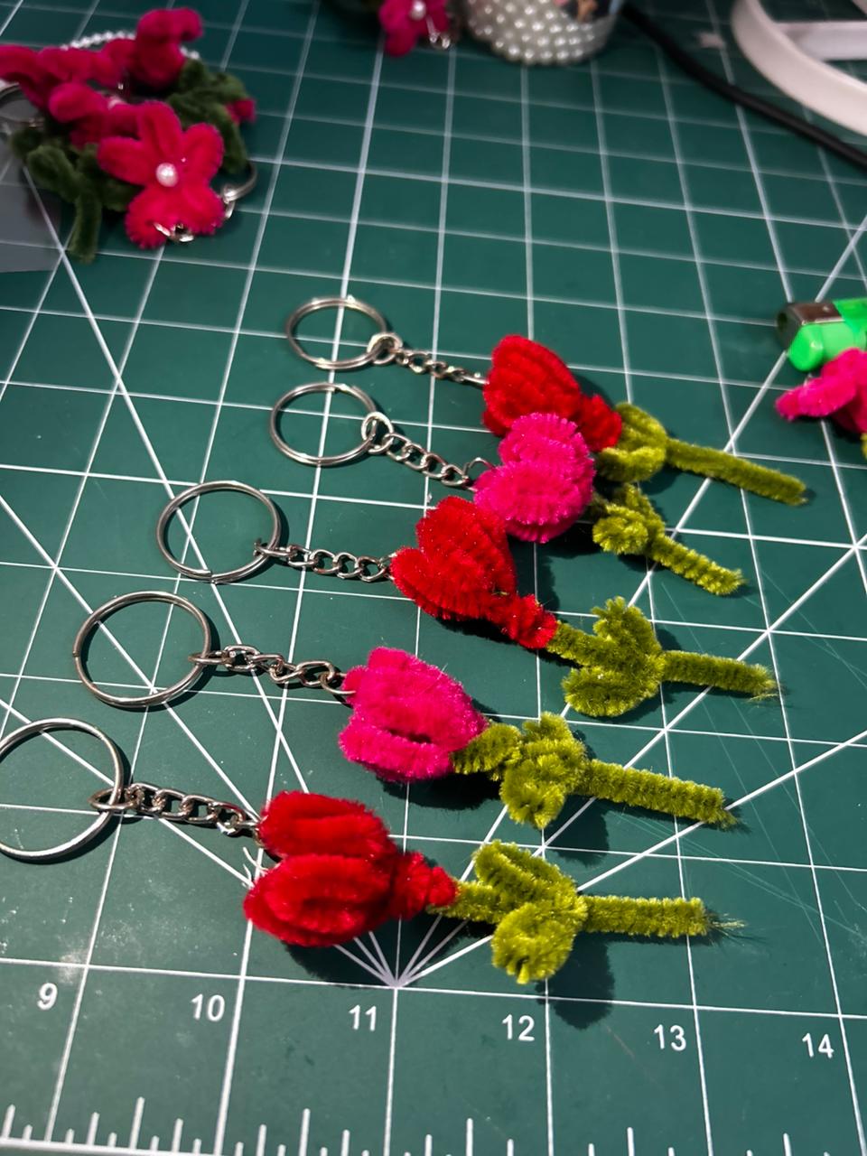 Handmade Tulip Keychain